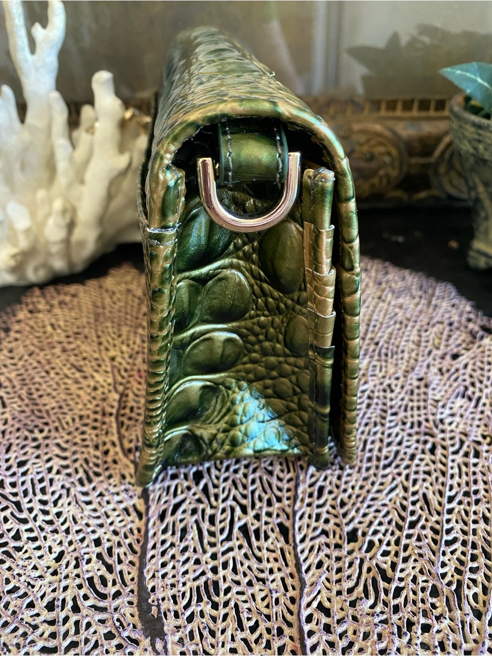 Brahmin MINUETTE Croc Embossed Crossbody - Picture 7 of 16